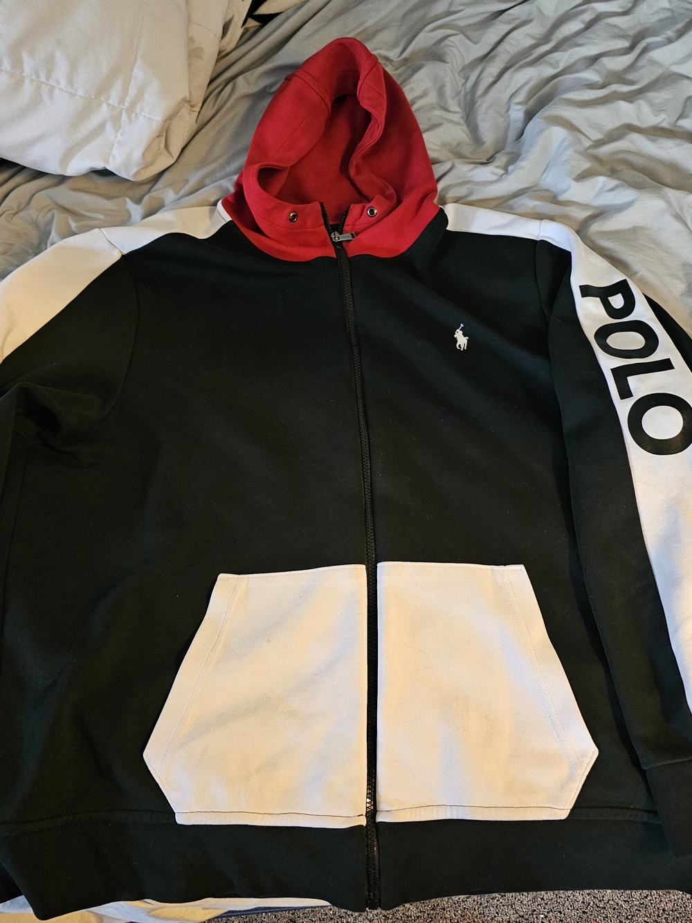 Polo Ralph Lauren color-block performance full-zip Hoodie XXL